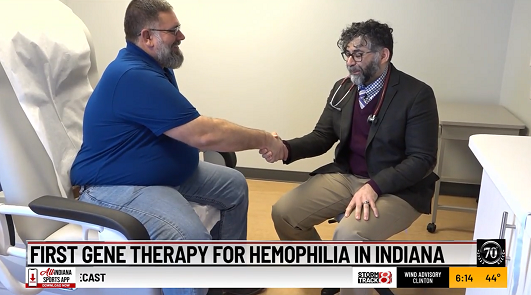 Man first in Indiana to receive gene therapy for hemophilia B